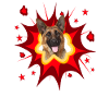 Comic Hund Design - Pow - Schäferhund