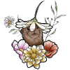 loutre en fleurs