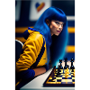 Femme jouant aux échecs