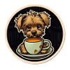 Hund mit Kaffee