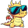 Cute Dragon Wearing Sunglasses