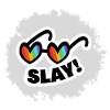 Lunettes de soleil cœur arc-en-ciel SLAY