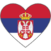 Serbia flag heart