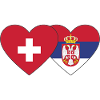 Switzerland Serbia Flag Heart