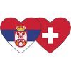 Serbia Switzerland Flag Heart