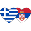 Greece Serbia Flag Heart