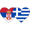 Serbie Grèce Drapeau Coeur