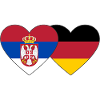 Serbia Germany Flag Heart