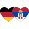 Germany Serbia Flag Heart
