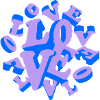 LOVE Haufen Flieder