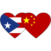 Cuba China Heart Flag