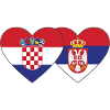 Croatia Serbia Heart Flag