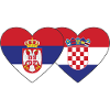 Serbia Croatia Heart Flag