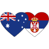 Australia Serbia Heart Flag