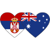 Serbia Australia Heart Flag