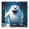 Fluffy polar bear