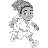 handsome african boy running