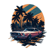 Beach Muscle Car
