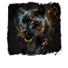 Schwarzer Panther Großkatze