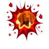Comic Dog Design - Pow - Vizsla