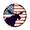 American Flag Moose