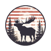 American Flag Moose