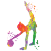 Gymnast with ball rhythmic gymnastics