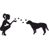 Labrador mit Frau