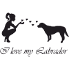 Labrador mit Frau