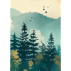 Nebliger Wald