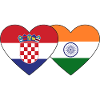 Croatia India Flag Heart