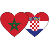 Morocco Croatia Flag Heart