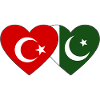 Turkey Pakistan Flag Heart