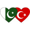 Pakistan Turkey Flag Heart