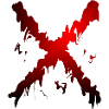 X Desing rouge noir