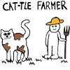 Rinder Katze Bauer