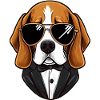 Beagle Wearing Sunglasses