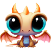 Cute Dragon With Big Eyes