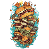 Burger Monster Design