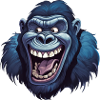 Funny gorilla grins