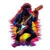 Guitar playing monkey