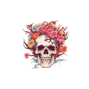 Skull with Flowers