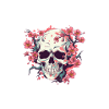 Skull skull with flowers