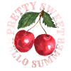 Kirsche, Cherry-Fruit Kirsche-Cherry Sommer-Spruch