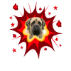 Comic Dog Design - Pow - Mastiff