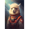 Alpaka Llama Astronaut