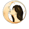 Whimsigoth Aesthetic Celestial Halbmond Mädchen