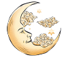 Hippie Aesthetics Celestial Crescent Bohemian