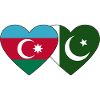 Azerbaijan Pakistan Flag Heart