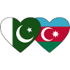 Pakistan Azerbaijan Flag Heart